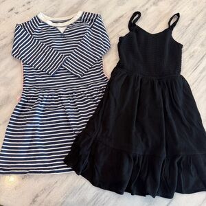 Girls Size 8‎ Dress Bundle Black Art Class & Navy Striped Carters